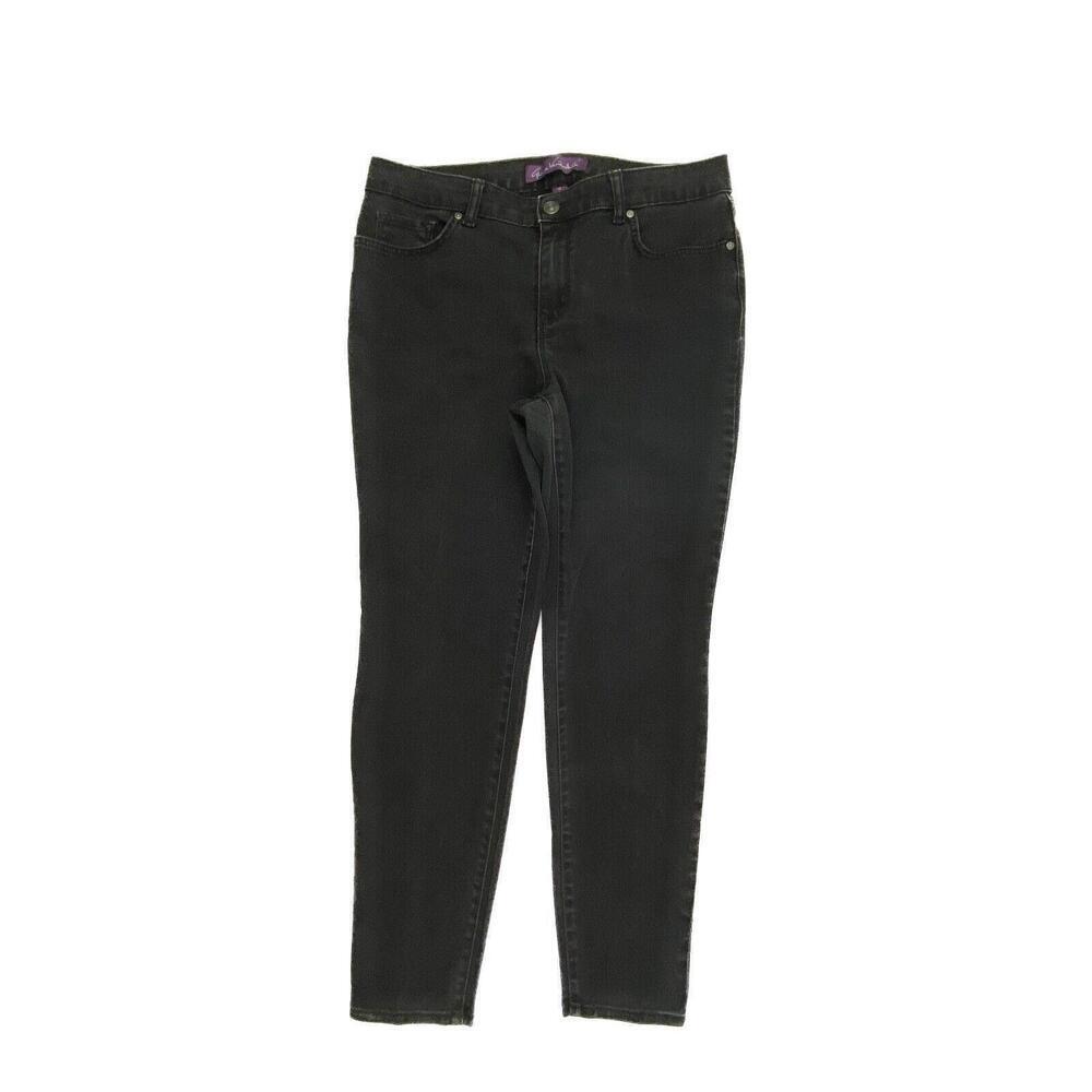 Gloria Vanderbilt Alexandra Skinny Women's size 12P Black‎ Denim Jeans